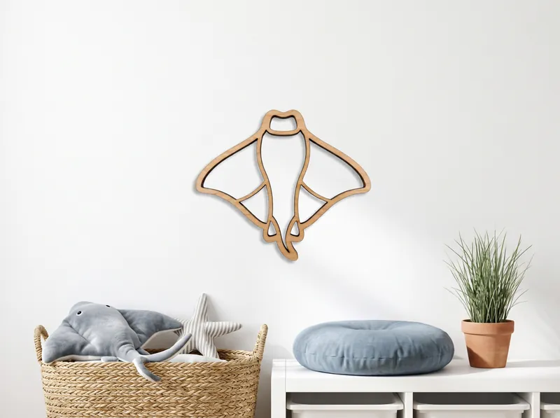 European Cherry ray wall art on a child's bedroom wall